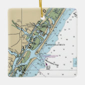 Wrightsville Beach NC-Diagramm Keramikornament (Vorderseite)