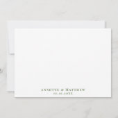 Wrightsville Beach NC Karte Forest Green Wedding (Rückseite)