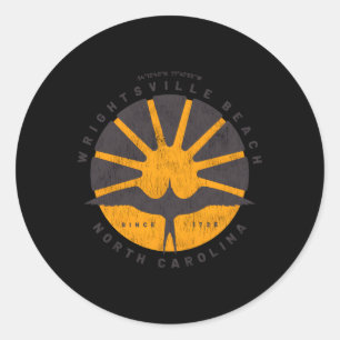 Wrightsville Beach Nc Urlaub Sunrise Seagull Runder Aufkleber