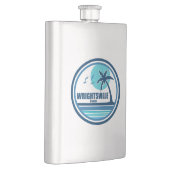 Wrightsville Beach North Carolina Palm Tree Birds Flachmann (Rechts)