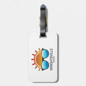 Wrightsville Beach North Carolina Sonnenbrille Gepäckanhänger (Rückseite vertikal)