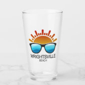 Wrightsville Beach North Carolina Sonnenbrille Glas (Vorderseite)