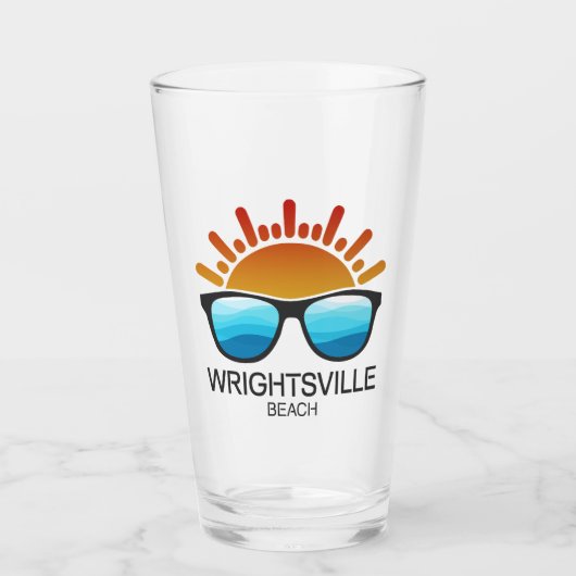 Wrightsville Beach North Carolina Sonnenbrille Glas (Vorderseite)
