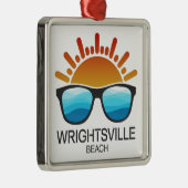 Wrightsville Beach North Carolina Sonnenbrille Ornament Aus Metall (Rechts)
