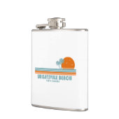 Wrightsville Beach North Carolina Sun Palm Trees Flachmann (Links)