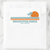 Wrightsville Beach North Carolina Sun Palm Trees Rechteckiger Aufkleber (Tasche)