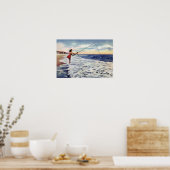 Wrightsville Beach North Carolina Surf Fischen Poster (Küche)