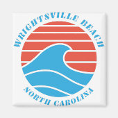 Wrightsville Beach Surf Wave Magnet (Vorne)