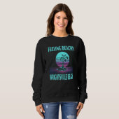 Wrightsville Beach Vacation Cool Palm Tree Sweatshirt (Vorne ganz)