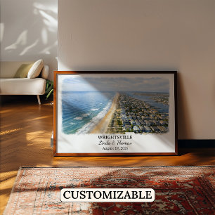 Wrightsville North Carolina Poster, Aquarell Poster