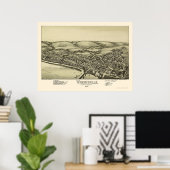 Wrightsville, PA Panorama Karte - 1894 Poster (Heimbüro)