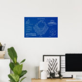 Wrigley Field Blueprint Poster (Heimbüro)