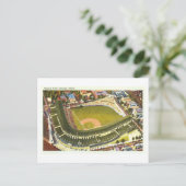 Wrigley Field, Chicago, Illinois Vintag Postkarte (Stehend Vorderseite)