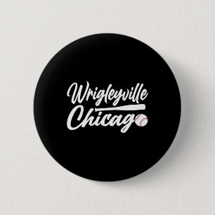 Wrigleyville Chicago Baseball American Button