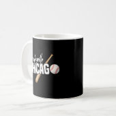 Wrigleyville Chicago Baseball American Kaffeetasse (Vorderseite Links)