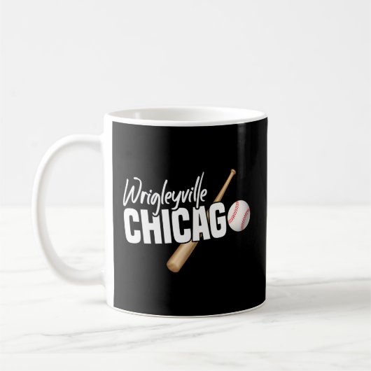 Wrigleyville Chicago Baseball American Kaffeetasse (Links)
