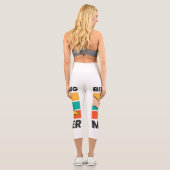 Wrigleyville Chicago Baseball American T-Shirt Capri Leggings (Rückseite)