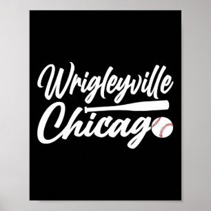 Wrigleyville Chicago Baseball Amerikanisch  Poster