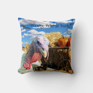 "Wring wessen Neck?" Erntedank Holiday Kissen