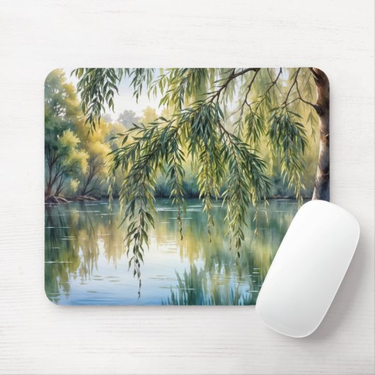 Wringen der Wilden Branch am See Mousepad (Mit Mouse)