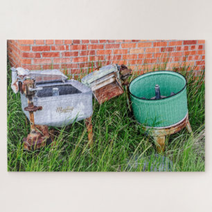 Wringerscheibe und Waschzuber - 1014 Teile Puzzle
