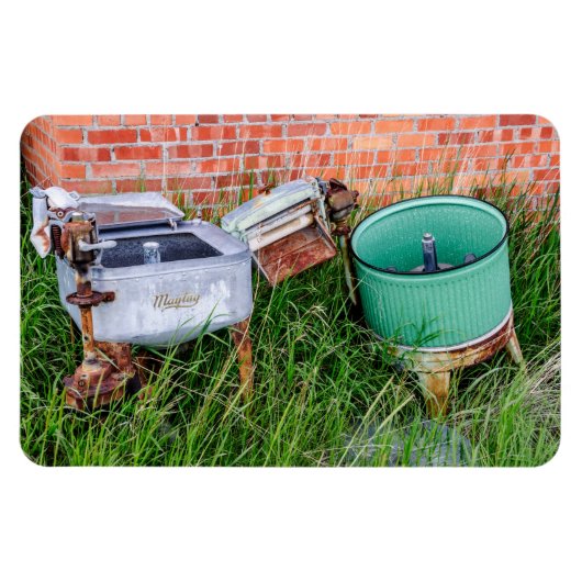 Wringerscheibe und Waschzuber Magnet (Horizontal)