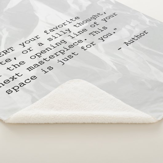 Wrinkled Paper with Custom Quote and Stars Sherpadecke (3/4)