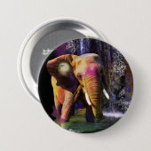 Wrinkly Wonders farbenfrohe Elephant Zoo Button (Vorne & Hinten)