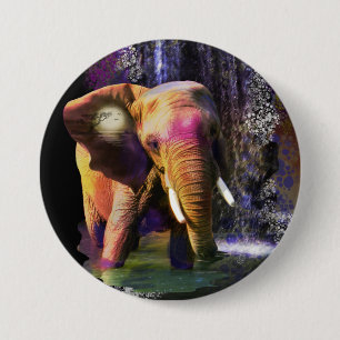 Wrinkly Wonders farbenfrohe Elephant Zoo Button