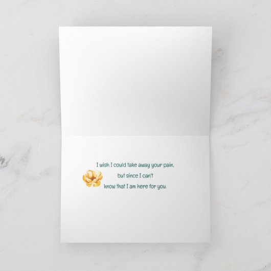 Wrist verletzen Denken Sie an Ihre Blume Karte (Innenseite)