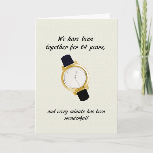 Wrist von 64. Hochzeitstag Karte (Vorderseite)