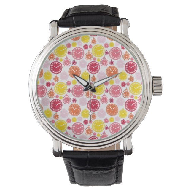 Wristwatch with a colorful fruit-themed face armbanduhr (Vorderseite)