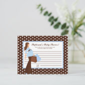Writable Advice Card Blue Mod Mama Polka Dots Hinweiskarte (Stehend Vorderseite)