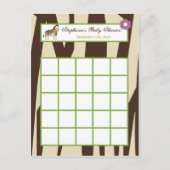 Writable Bingo Card Jacana Lila Tiere Einladungspostkarte (Vorderseite)