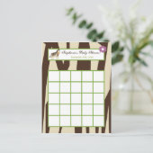 Writable Bingo Card Jacana Lila Tiere Einladungspostkarte (Stehend Vorderseite)