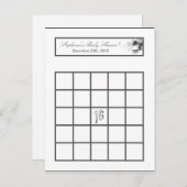 Writable Bingo Card Sweet 16 Silver White Party Einladungspostkarte (Vorne/Hinten)