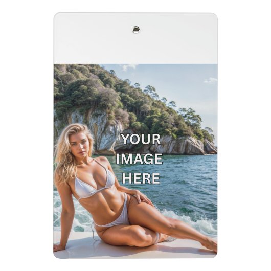 WRITE! ✍️ Custom Clipboard – Add Your Own Design Mini Klemmbrett (Rückseite)