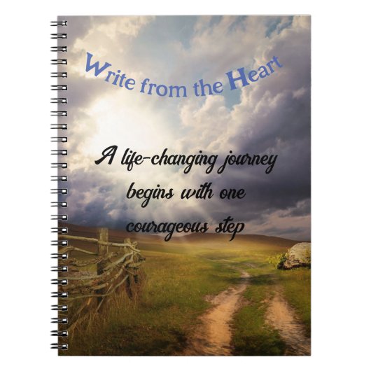 "Write from the Heart" Spiral Foto Notebook Notizblock (Vorderseite)