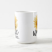 Write On (mit Sonnenblume) Kaffeetasse (Mittel)