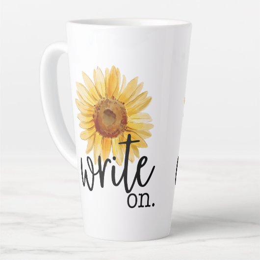 Write On (mit Sonnenblume) Milchtasse (Linke Ecke)