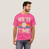Write Onime Funny Writer Au Pun Design girl funny T-Shirt (Vorne ganz)