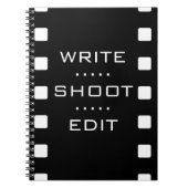 Write, Shoot, Edit - Film Notebook Notizblock (Vorderseite)