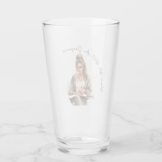 Write & Sip: Glasware für Kühne & Kreative Glas (Rückseite)