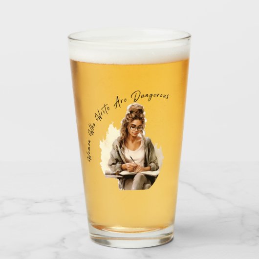 Write & Sip: Glasware für Kühne & Kreative Glas (Vorne (Gefüllt))