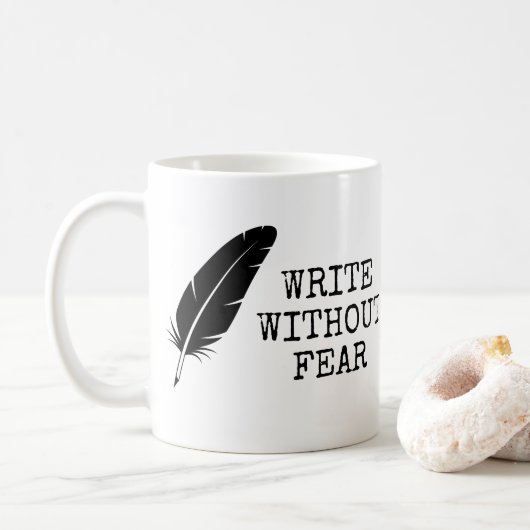 Write Without Fear Edit Without Mercy Writers Kaffeetasse (Mit Donut)