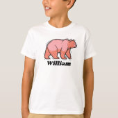 Write your name on this pink Bear Pop Art T-Shirt (Vorderseite)