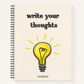 Write Your Thoughts – Elegant Lined Notebook Notizblock (Vorderseite)