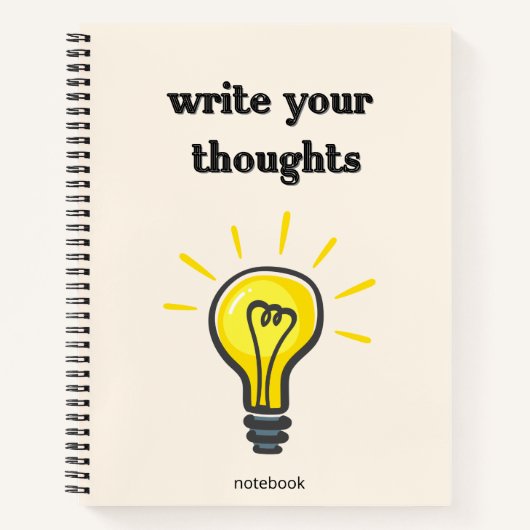 Write Your Thoughts – Elegant Lined Notebook Notizblock (Vorderseite)