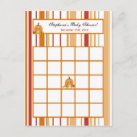 Writed Bingo Card Autumn Fall Pumpkin Baby