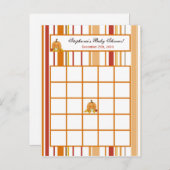 Writed Bingo Card Autumn Fall Pumpkin Baby Einladungspostkarte (Vorne/Hinten)